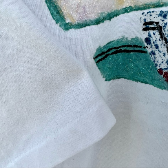 Vintage 1978 single stitch Fifty Fifty t-shirt hand-painted with Van Halen logo - Picture 4 of 5